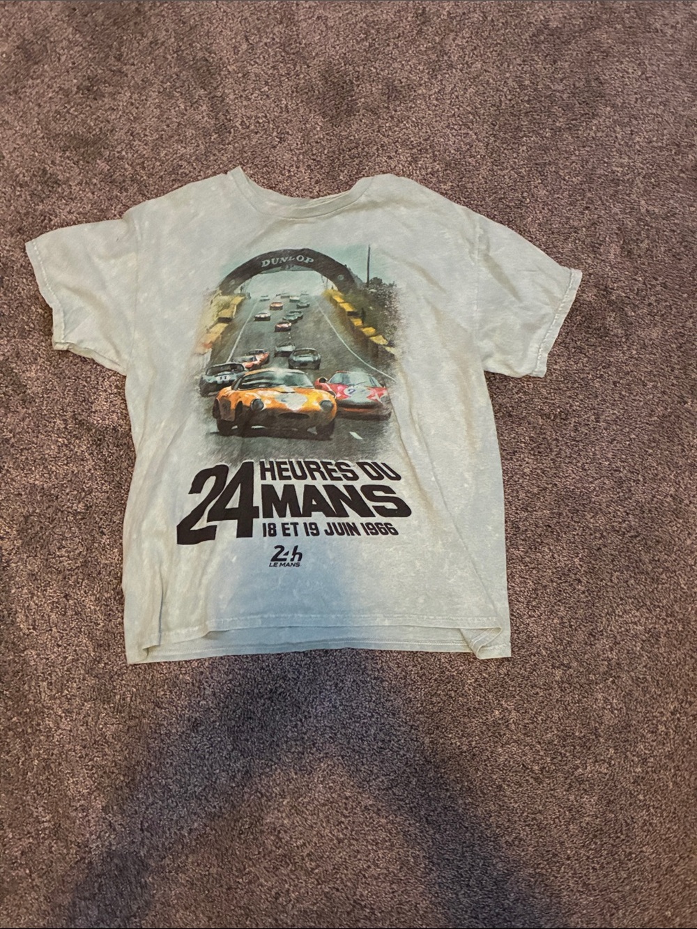 Vintage 24 Heures du Mans Graphic Tee - Light Gray